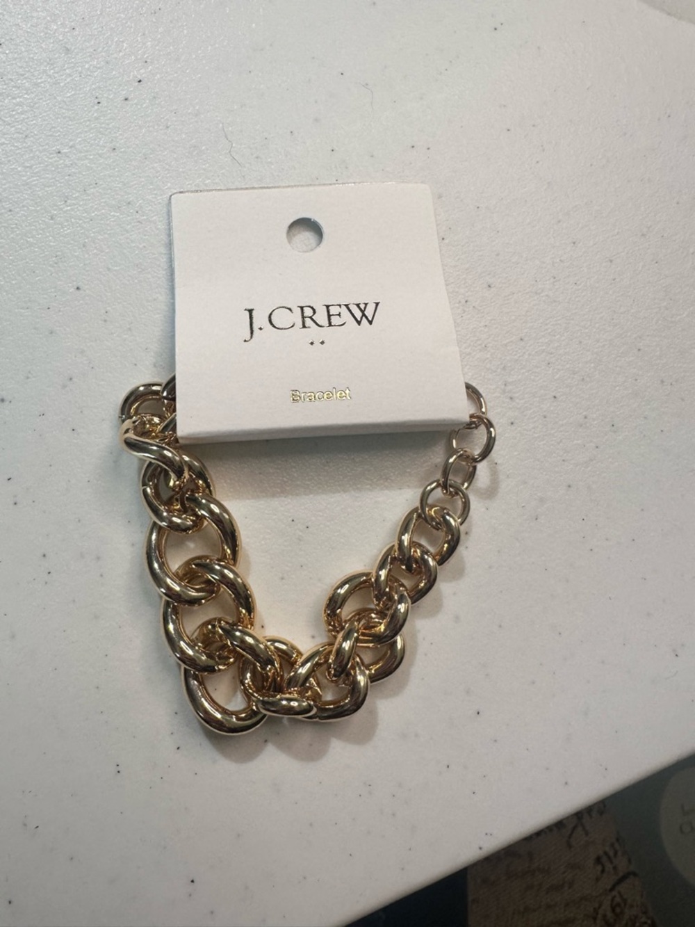 J. Crew Polished Gold Chunk Link Bracelet